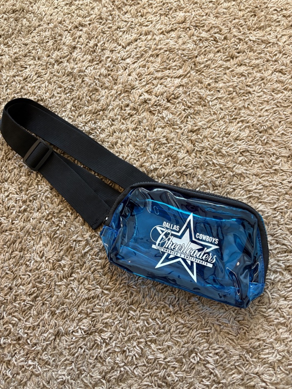 BRAND NEW VIP merchandise Dallas cowboys cheerleaders blue and white Belt Bag